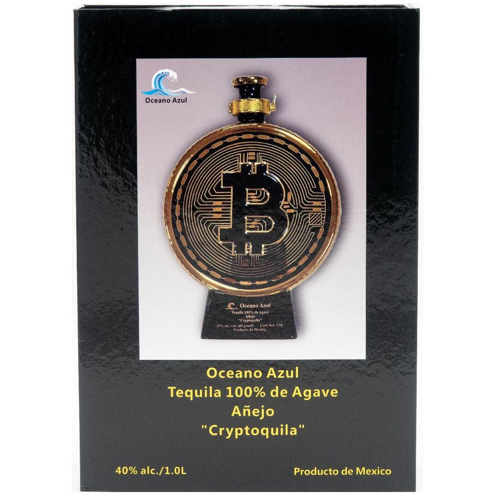 Oceano Azul Bitcoin Cryptoquila Anejo Tequila 1L – Wooden Cork