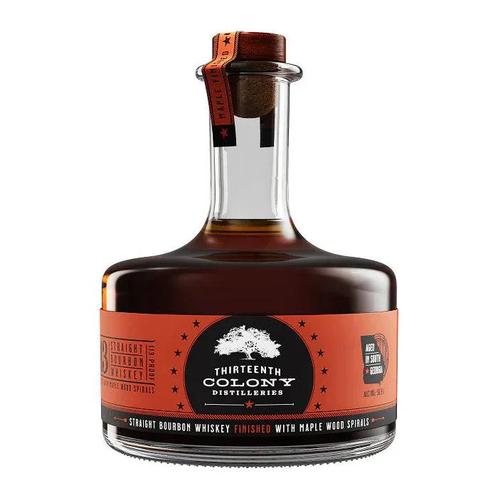 Thirteenth Colony 113 Maple Wood Spirals Straight Bourbon Whiskey 750ml