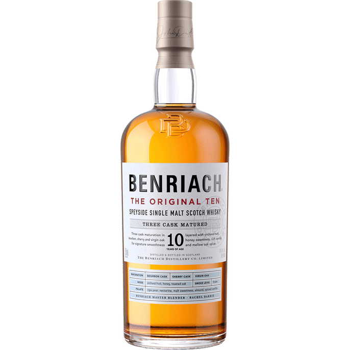 BenRiach The Original 10 Year Old Single Malt Scotch Whiskey – Wooden Cork