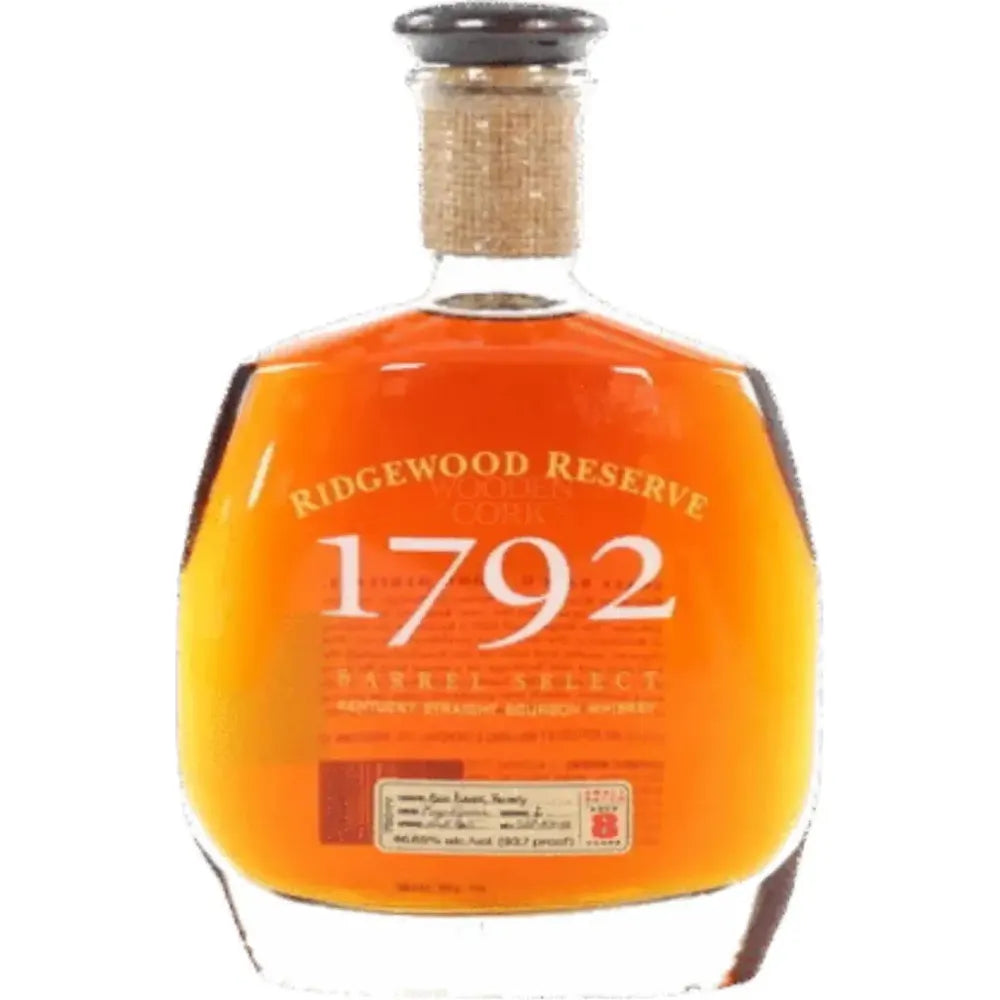 1792 Ridgemont Reserve Barrel Select 8 Year Old Kentucky Straight Bourbon Whiskey (Lawsuit Bottle) Bourbon
