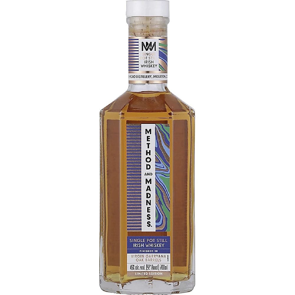 700 ML Method And Madness Single Pot Still Irish Whiskey Virgin Garryana Oak Barrel Limited Edition