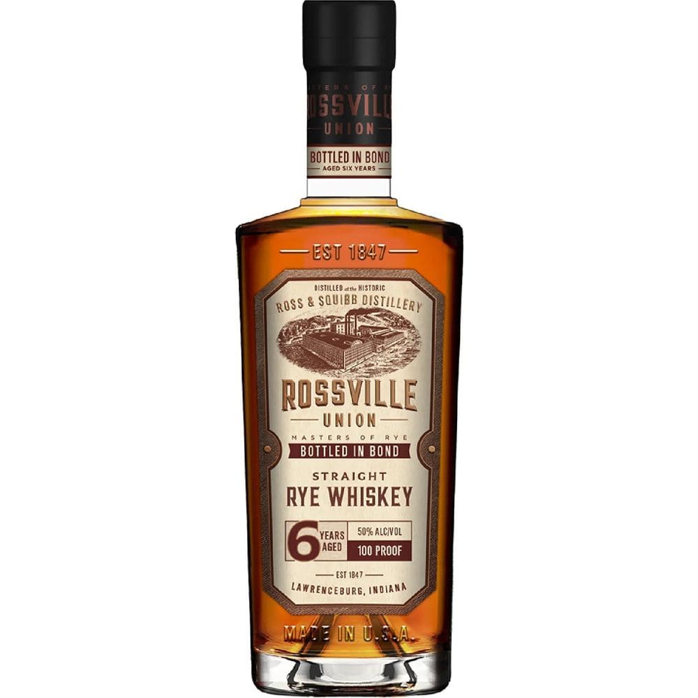 700 ML Rossville Union Bottle in Bond Rye 6 Year Whiskey