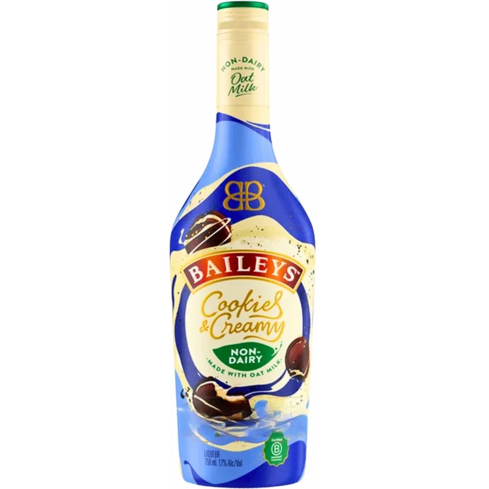 750 ML Baileys Cream Liqueur Cookie & Cream Non-Dairy Made With Oat Milk