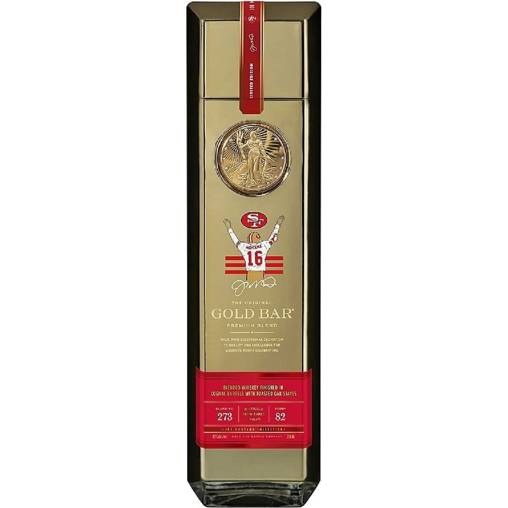 750 ML Gold Bar Blended American Whiskey Premium Blend Joe Montana