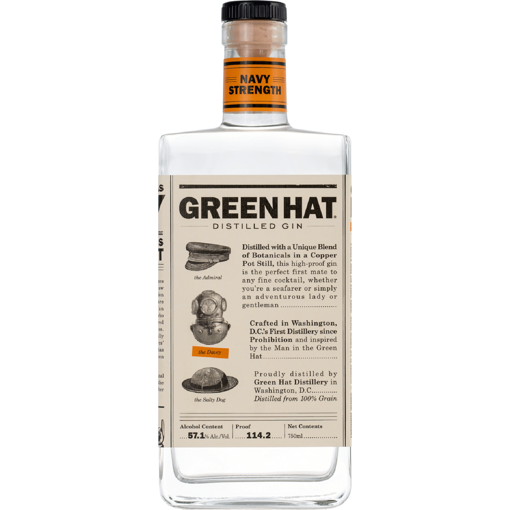 750 ML Green Hat Navy Strength Gin