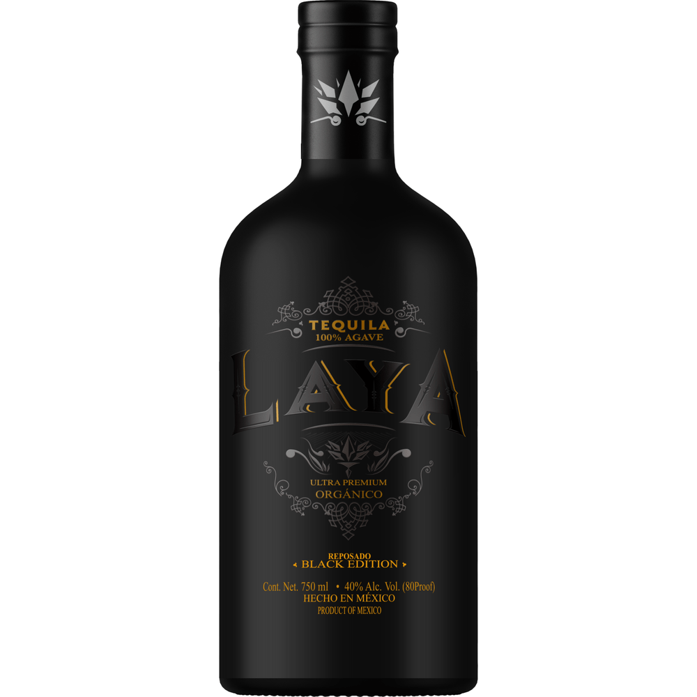 750 ML Laya Reposado Tequila Black Edition