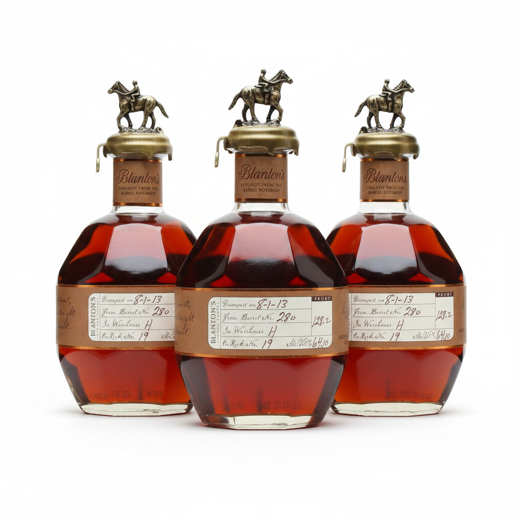 Blanton's Straight From The Barrel 3-Pack | Cask Strength – Wooden