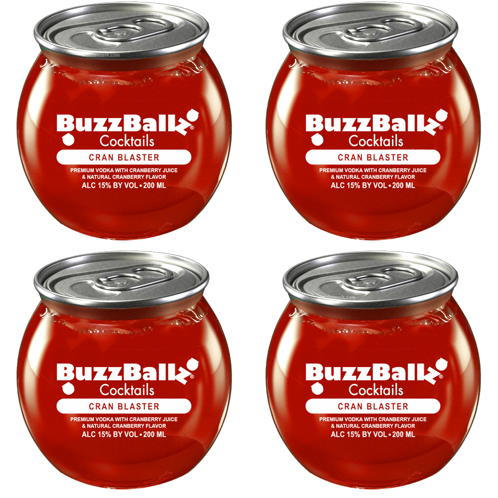 BuzzBallz Cran Blaster Pre-Mixed Cocktails 4-Pack