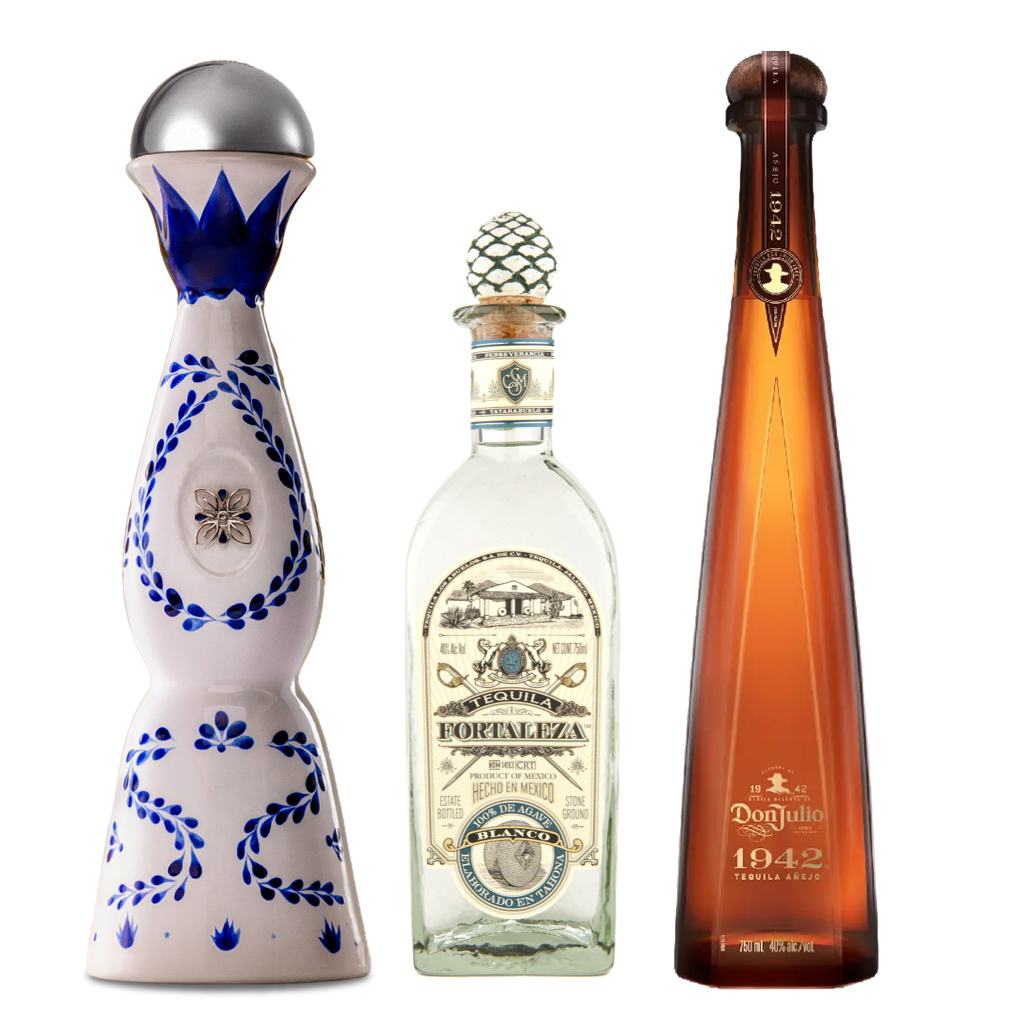 Tequila！タンク Clase Azul Reposado, Fortaleza Blanco & Don Julio 1942 Trifecta