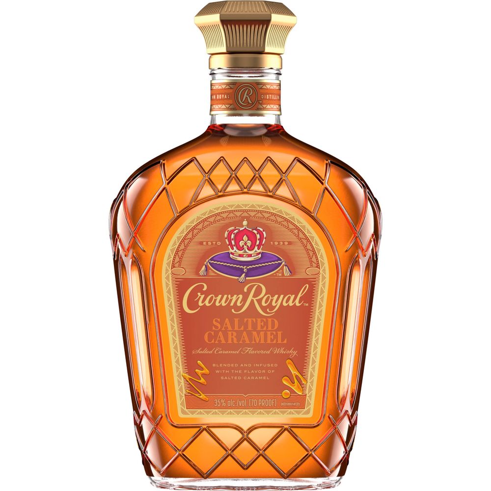 Crown Royal Salted Caramel Whisky | Sweet Salty Caramel Canadian Whisky   Wooden Cork
