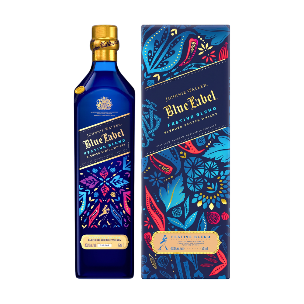 Johnnie Walker Blue Label スコッチウイスキー JW Blue Label Festive Blend | 40.8% – Wooden Cork