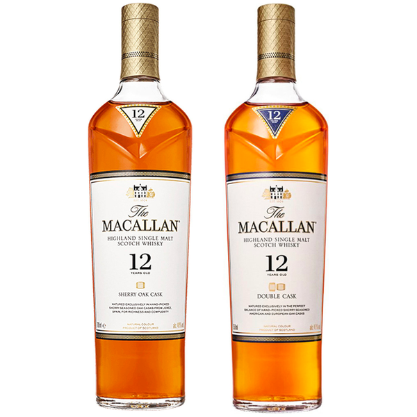 The Macallan 12 Year Sherry & Double Cask Premium Scotch Bundle The Macallan 12 Year Sherry & Double Cask Premium Scotch Bundle