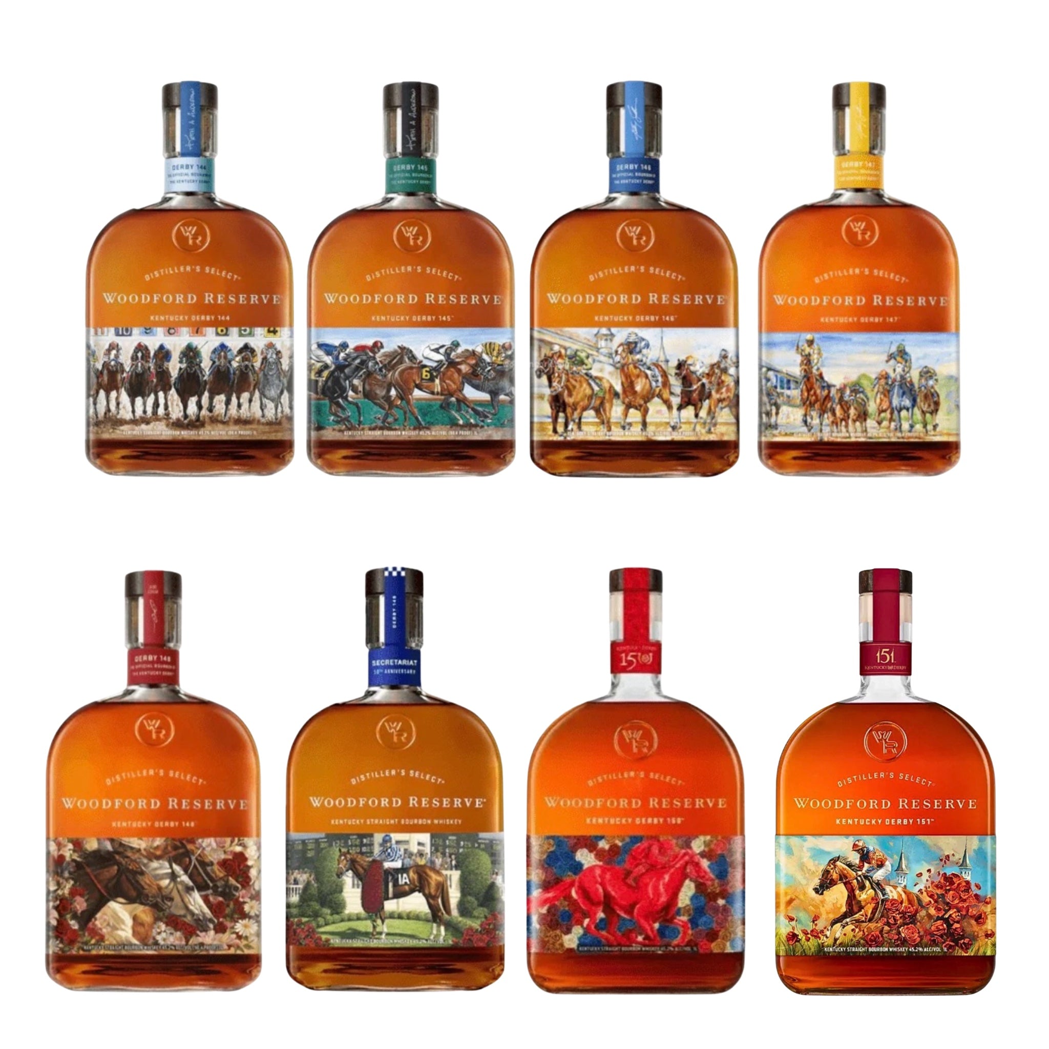 Woodford Derby Set #144-151 | 8 Bottles – Wooden Cork