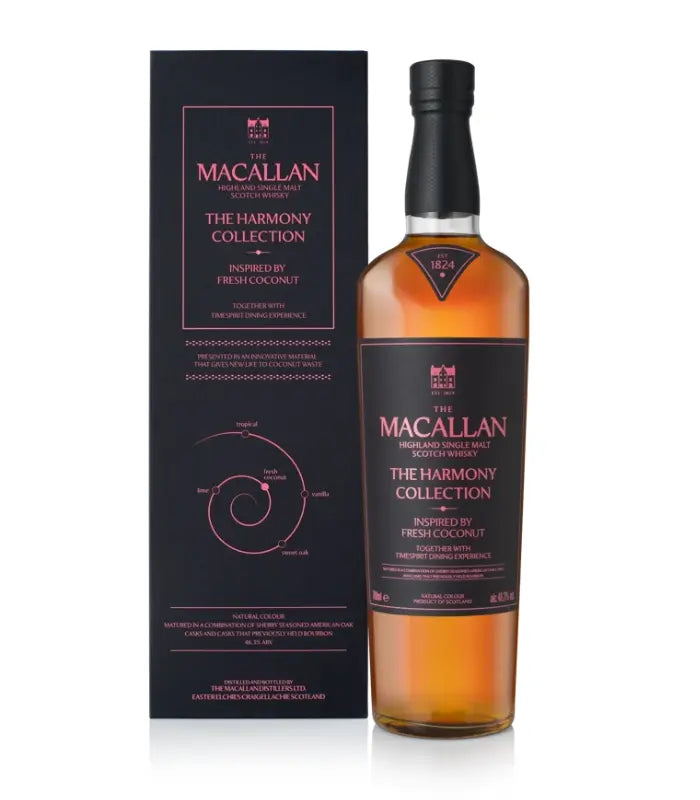 ウイスキー MACALLAN THE HARMONY COLLECTION 700ml Macallan Harmony Fresh Coconut – Wooden Cork