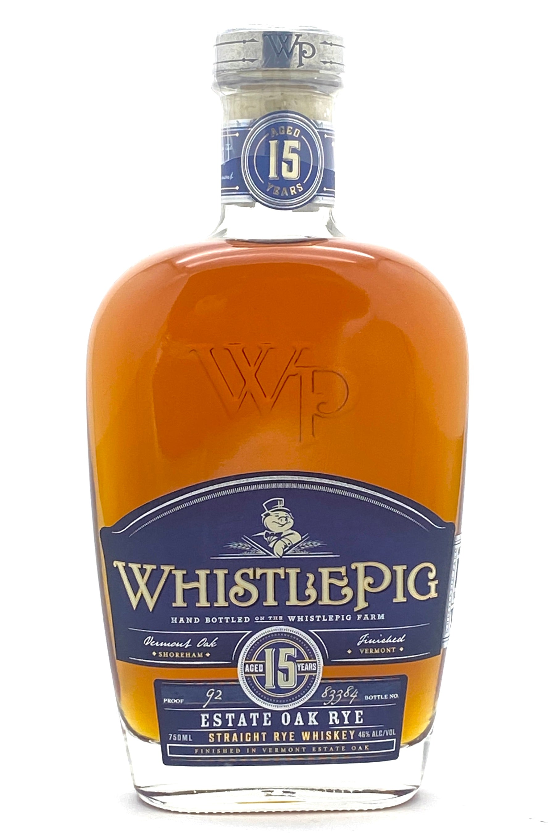 WhistlePig 15 Year Straight Rye Whiskey | Vermont Estate Oak Aged