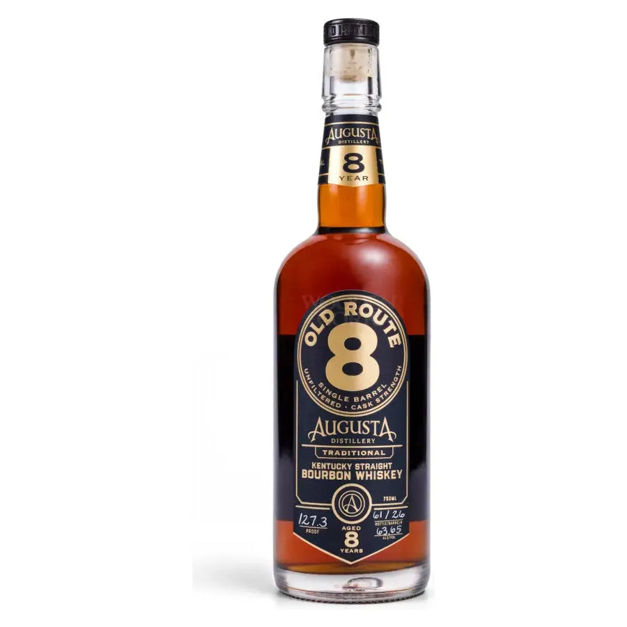 Augusta Distillery 8 Years Old Route 8 Single Barrel Unfiltered Cask strength Kentucky Straight Bourbon Whiskey Bourbon