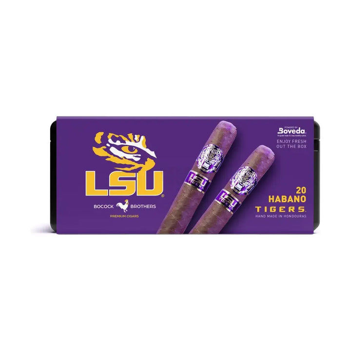 Bocock Brothers LSU TIGERS Habano Wrapper Toro Cigar by CigarBros
