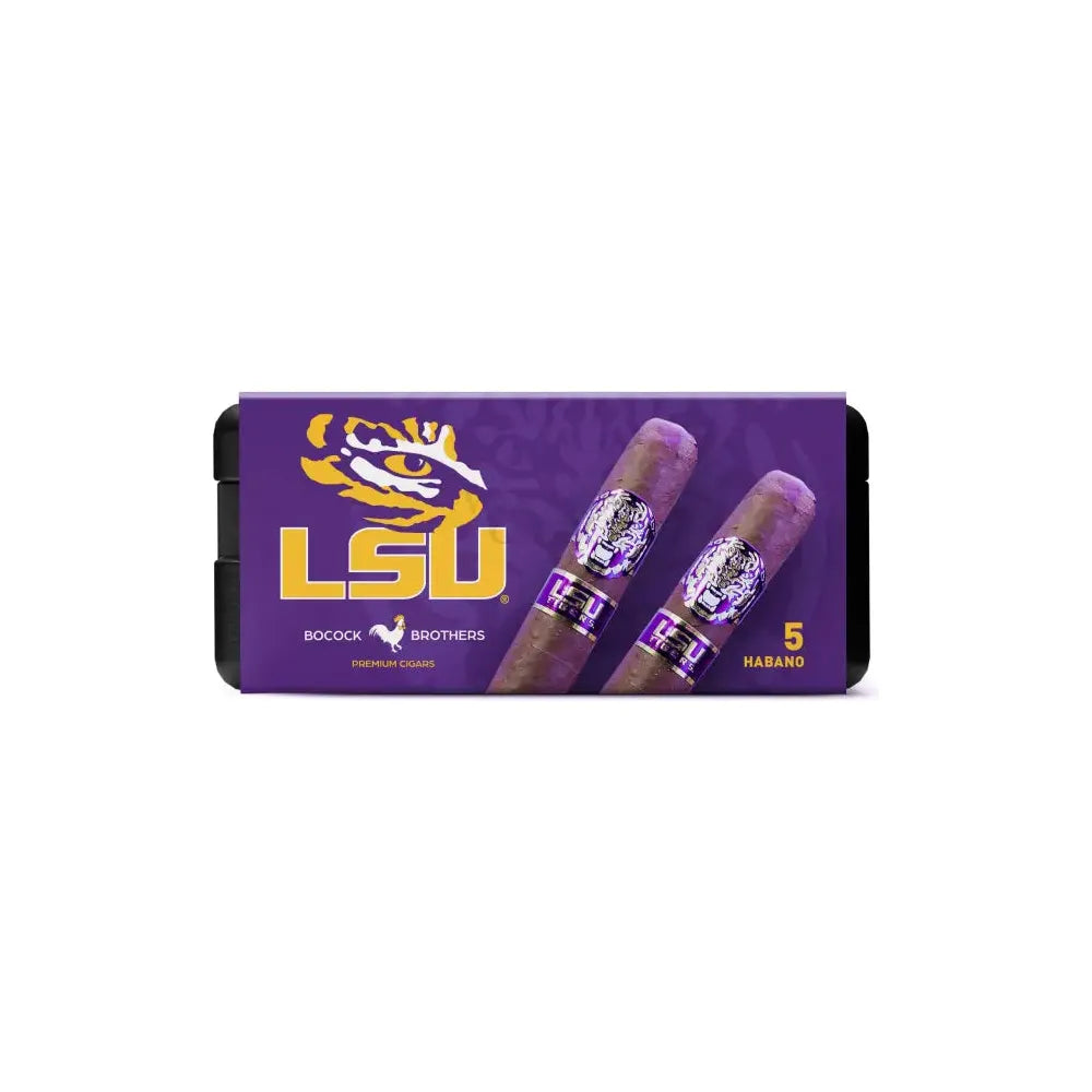 Bocock Brothers LSU TIGERS Habano Wrapper Toro Cigar by CigarBros