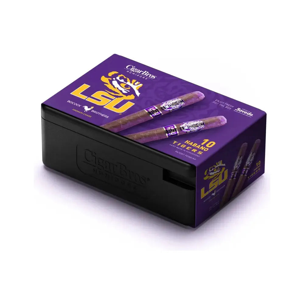 Bocock Brothers LSU TIGERS Habano Wrapper Toro Cigar by CigarBros