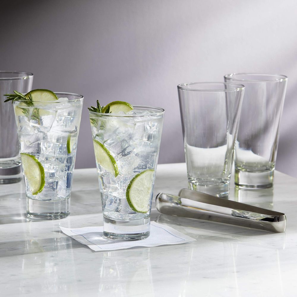Libbey Modern Bar Essentials Hi-Ball Glasses, 12-ounce, Set of 6