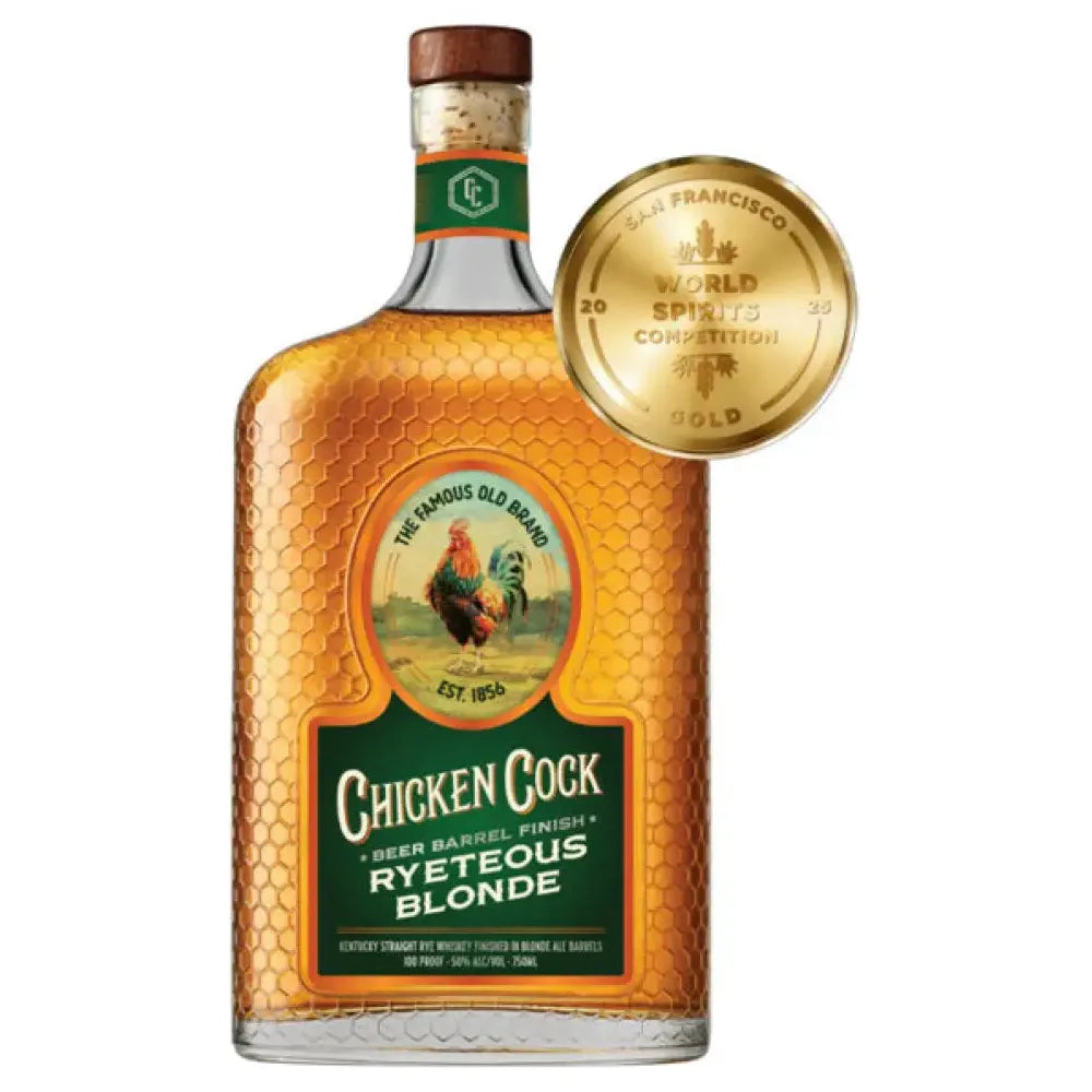 Chicken Cock Ryeteous Blonde Beer Barrel Finish Straight Rye Whiskey 750ml Rye