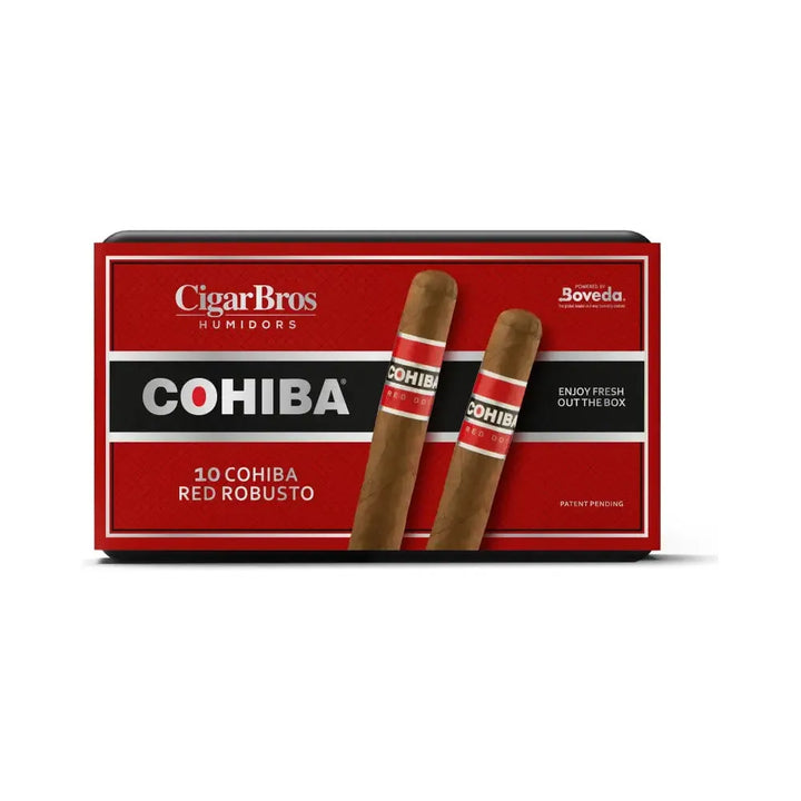 Cohiba Red Premium Cigars Set + Personal Humidor by CigarBros 10ct Cohiba Red Robusto + 7% Discount + FREE Humidor