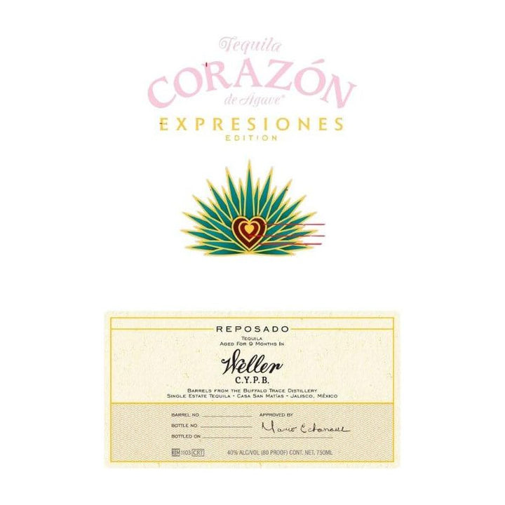 Corazón de Agave Expresiones Reposado Tequila Aged in W.L. Weller C.Y.P.B. Barrels