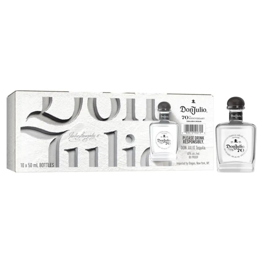 Don Julio 70th Anniversary Anejo Cristalino 50ml 10 Pack Tequila