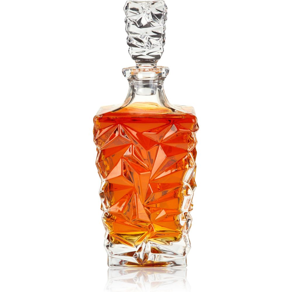 Prism Crystal Whiskey Decanter – Wooden Cork