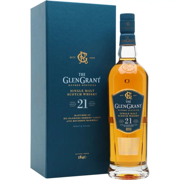 Glen Grant Single Malt Scotch 21 Year Whiskey – Wooden Cork