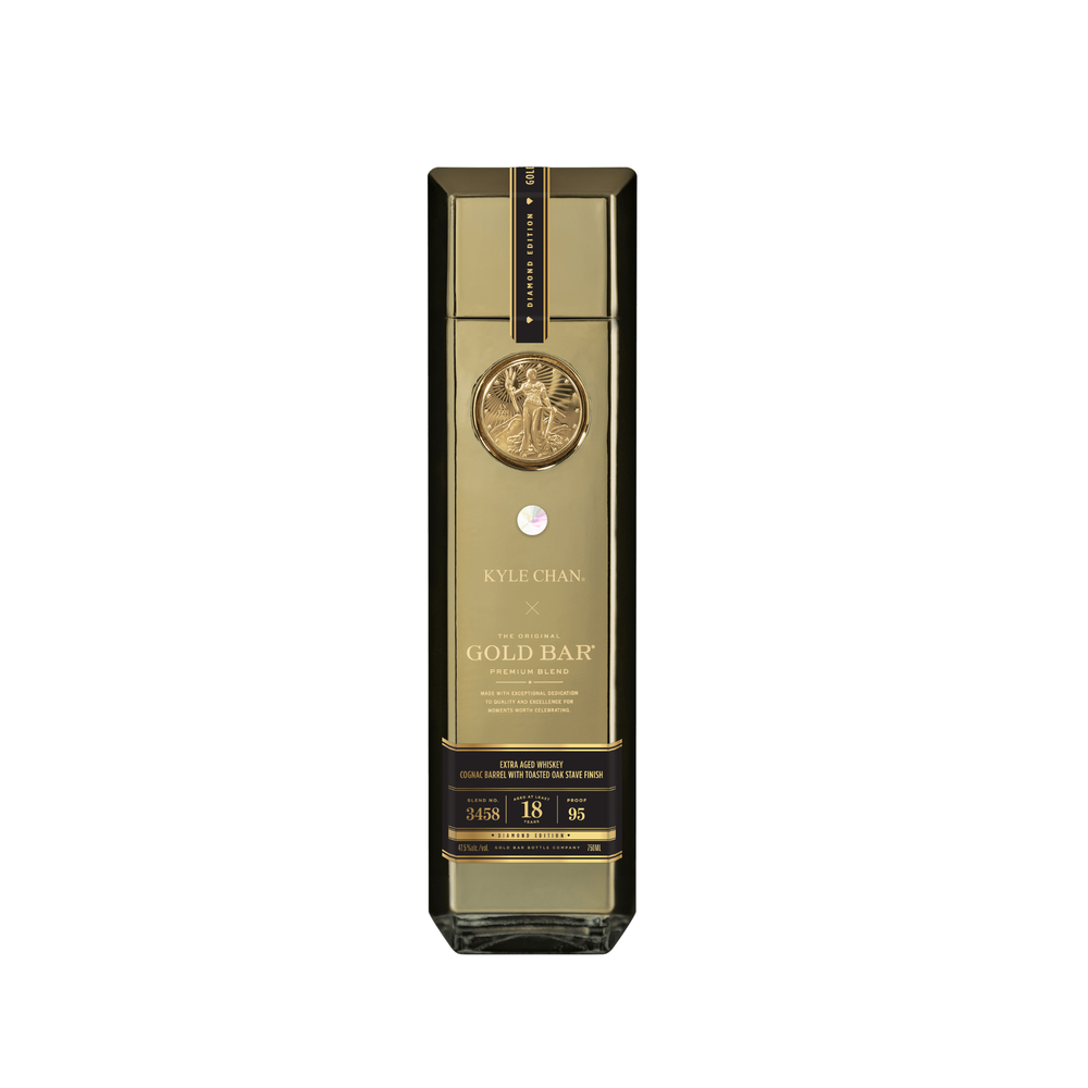 Gold Bar Blended American Whiskey Diamond Edition Cognac Barrel With Toasted Oak Finish 18 Year