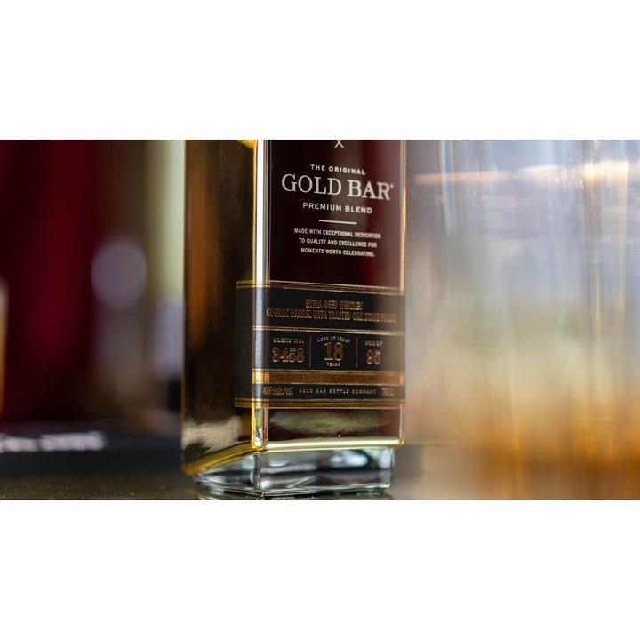 Gold Bar Blended American Whiskey Diamond Edition Cognac Barrel With Toasted Oak Finish 18 Year