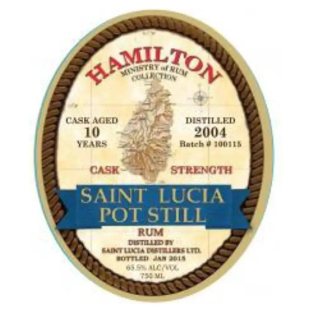 Hamilton St. Lucia Cask Strength 10 Year Old Rum - Available at Wooden Cork