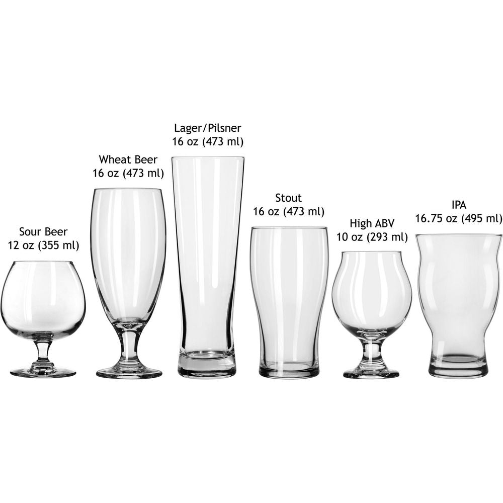 Libbey Craft Brews Assorted Beer Glasses, Set of 6