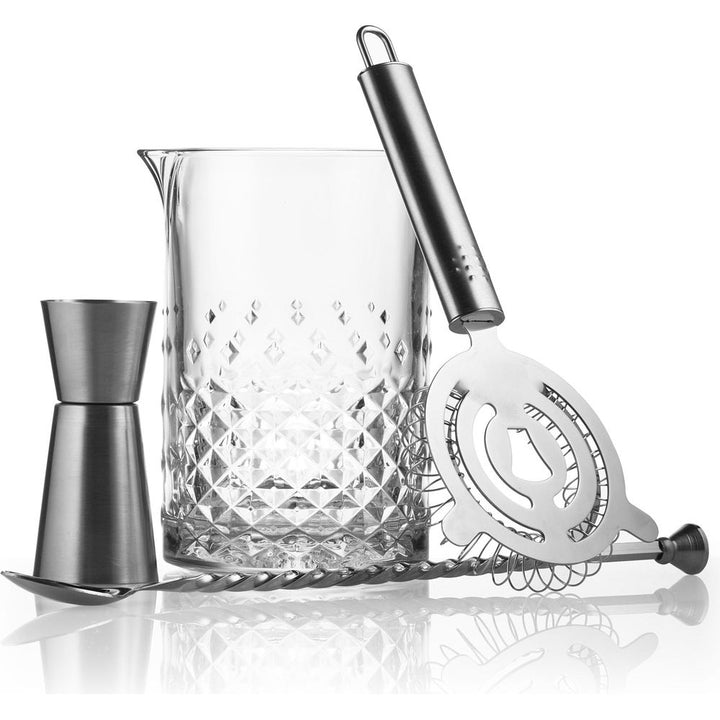 Libbey Classic Cocktail Carats 4-Piece Bar Mixing Set