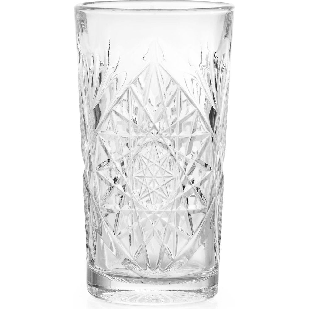 Libbey Hobstar Cooler Glasses, 16-ounce, Set of 4