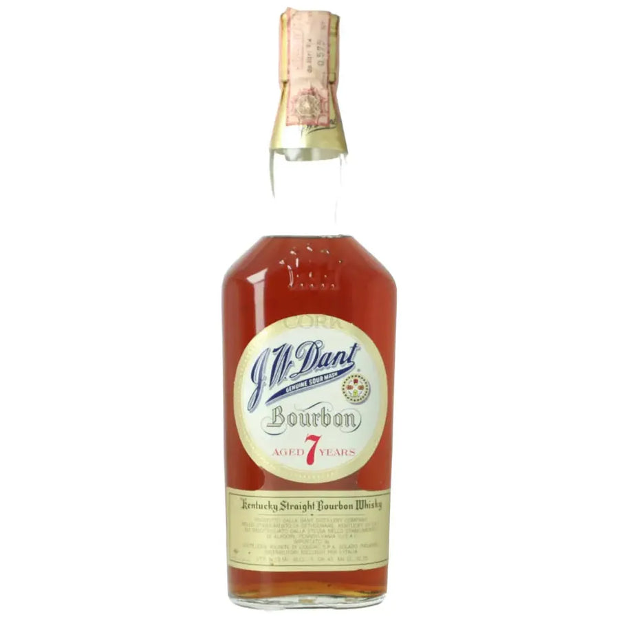 J.W. Dant 7 Year Bourbon (1960s-1970s Release) 86 Proof Bourbon Whiskey