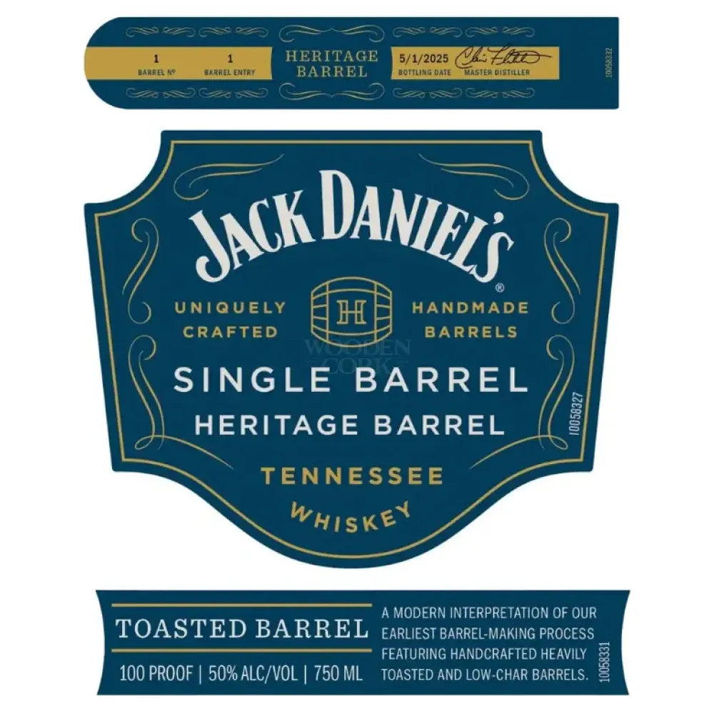 Jack Daniel’s Heritage Toasted Single Barrel 2025 Release American Whiskey
