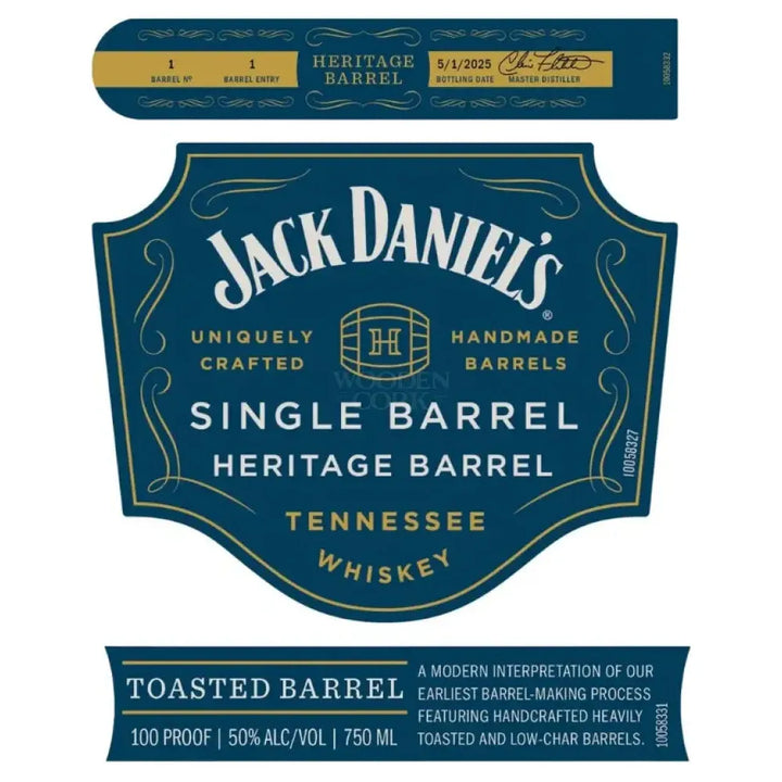 Jack Daniel’s Heritage Toasted Single Barrel 2025 Release American Whiskey