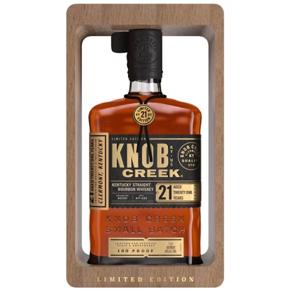 Knob Creek 21 Year Old Kentucky Straight Bourbon Whiskey – Wooden Cork