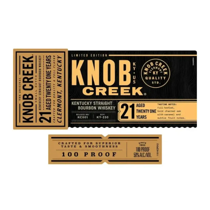 Knob Creek 21 Year Old Kentucky Straight Bourbon Whiskey Whiskey