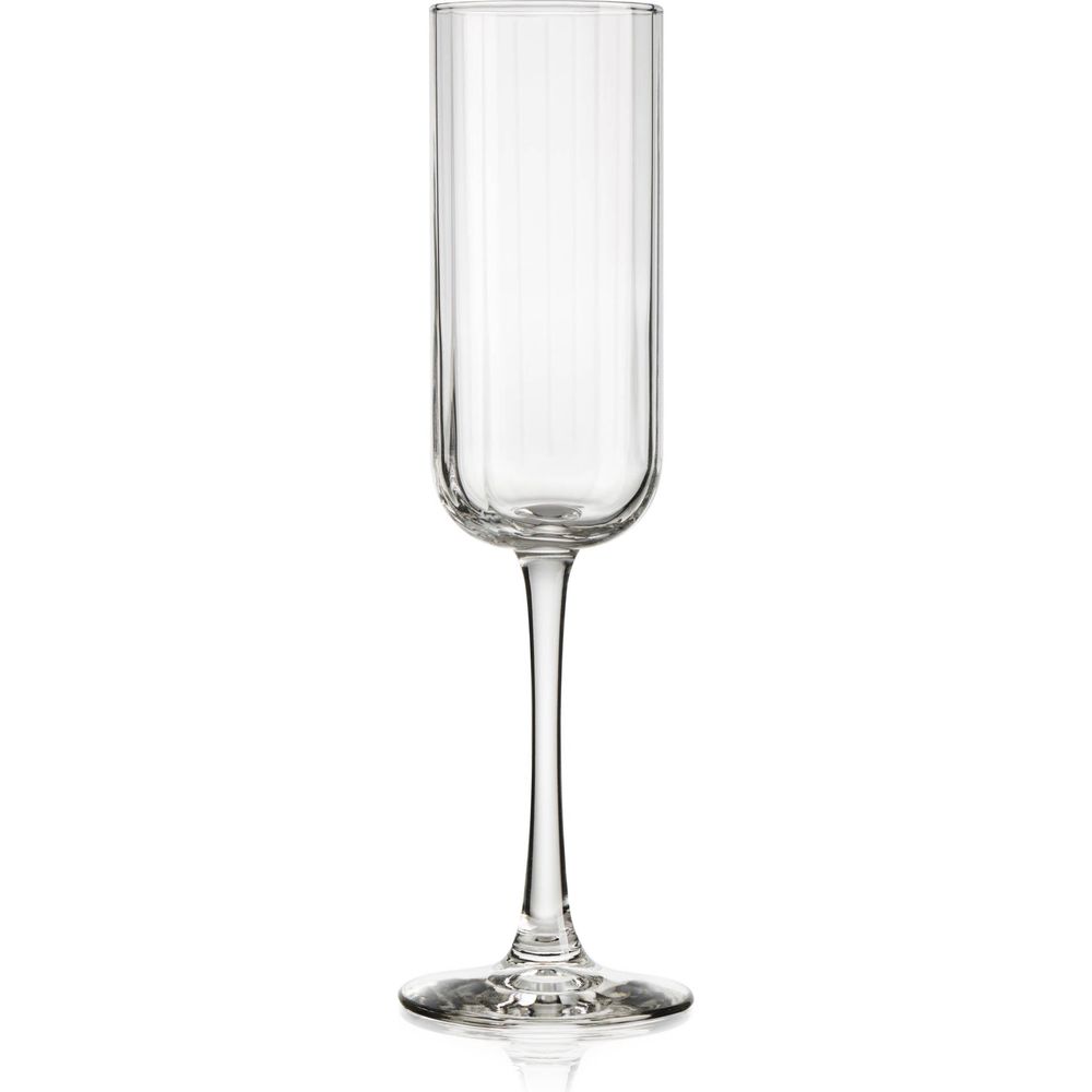 Libbey Paneled Champagne Flute Glasses, 7.5-ounce, Set of 4