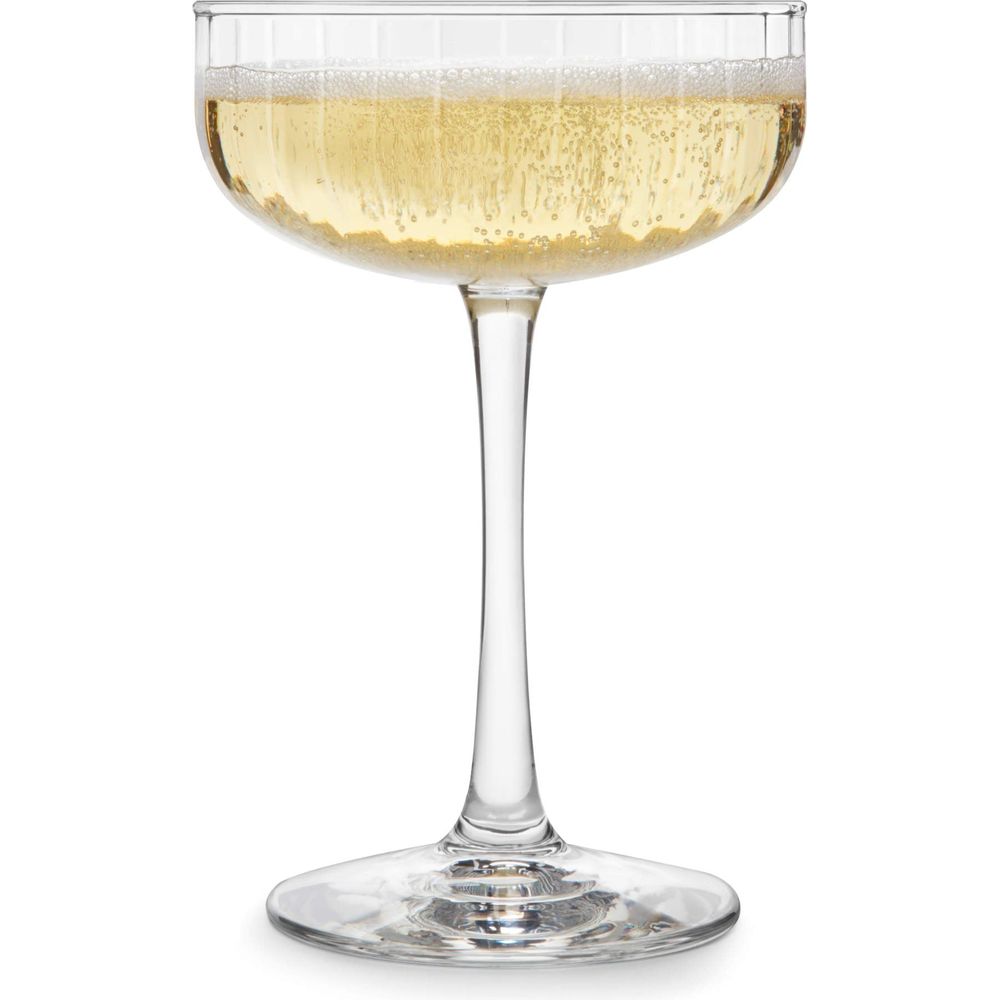 Libbey Paneled Coupe Cocktail Glasses, 8.5-ounce, Set of 4