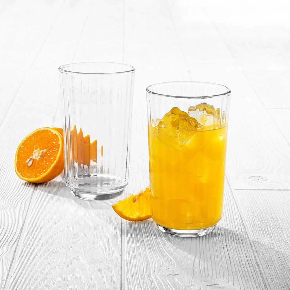 Libbey Paneled Highball Glasses, 17-ounce, Set of 6