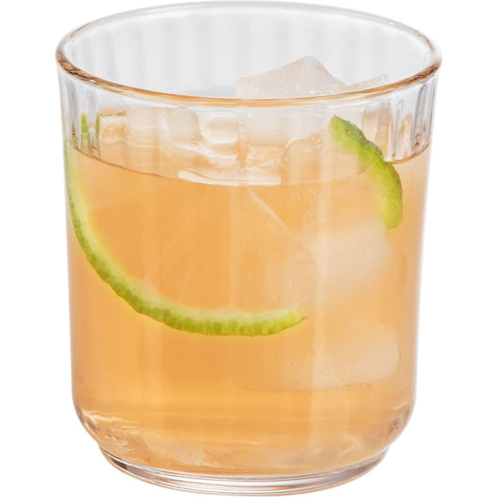 Libbey Paneled Double Old Fashioned Rocks Glasses, 11.2-ounce, Set of 6
