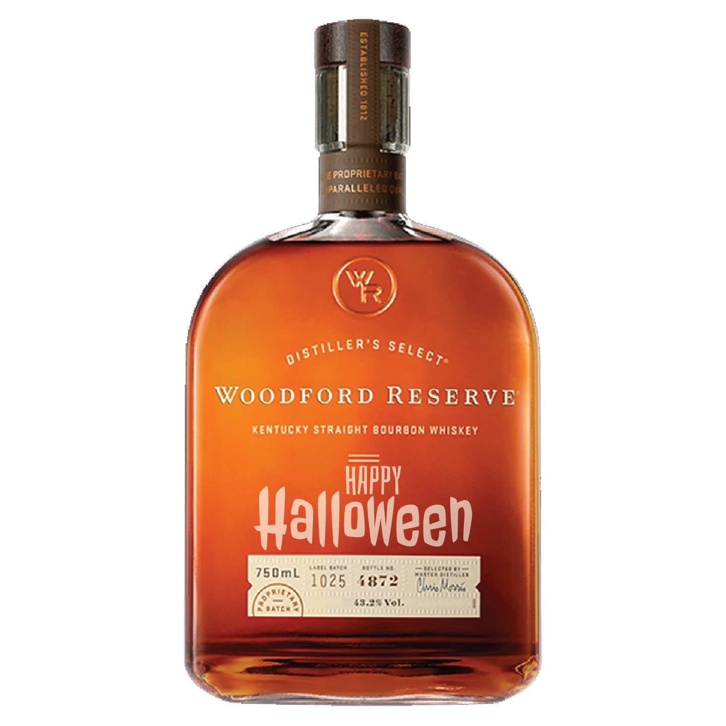 Woodford Reserve Engraved Halloween Bourbon Gift – Wooden Cork