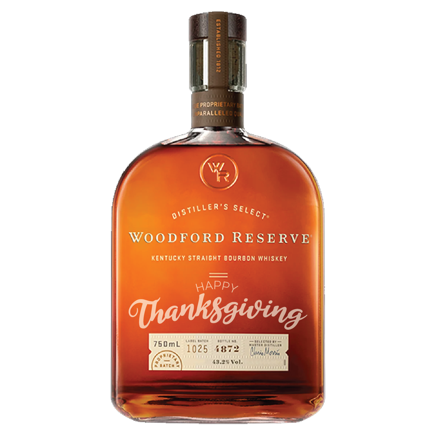 Woodford Reserve Engraved Thanksgiving Gift – Wooden Cork