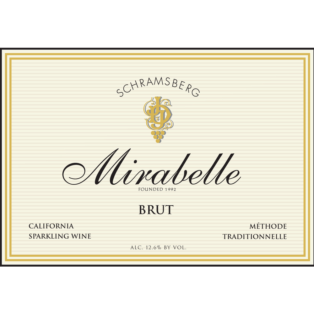 Schramsberg Mirabelle North Coast Brut Sparkling Blend 750ml - Available at Wooden Cork