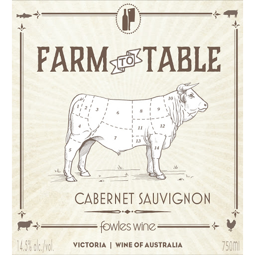 Fowles Wine Farm To Table Victoria Cabernet Sauvignon 750ml - Available at Wooden Cork