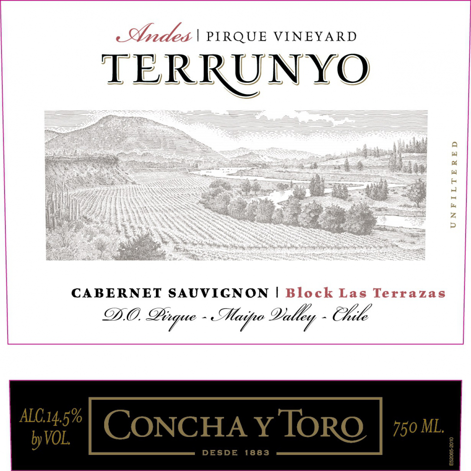 Terrunyo Maipo Valley Cabernet Sauvignon 750ml - Available at Wooden Cork